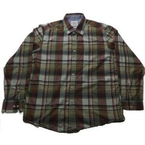 Tommy Bahama Men’s Island Modern Fit Long Sleeve Check Shirt Green/Red Size L